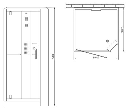 Душевая кабина Orans SR-89101LS черная, с баней 
