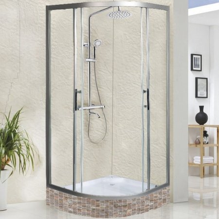 Душевой уголок WeltWasser WW500 С 100х100 10000004086 профиль Хром матовый стекло прозрачное 