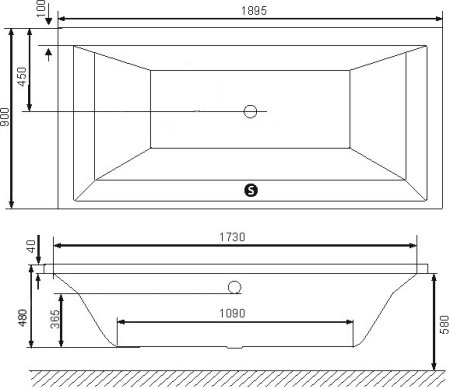 Акриловая ванна Excellent Crown Grand 190x90 