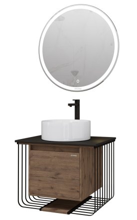 Мебель для ванной Grossman Винтаж 70 см, веллингтон/металл 