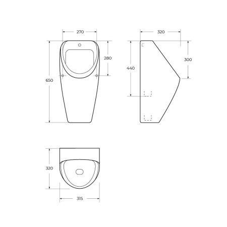 Писсуар Cezares CZR-5871-UH подвесной 