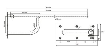 Поручень Bemeta Help program 301102092 откидной 