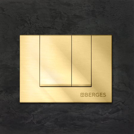 Кнопка смыва Berges Novum S9 золото глянец 