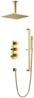 Встраиваемая душевая система с термостатом TIMO Selene SX-2229/17SM, матовое золото 