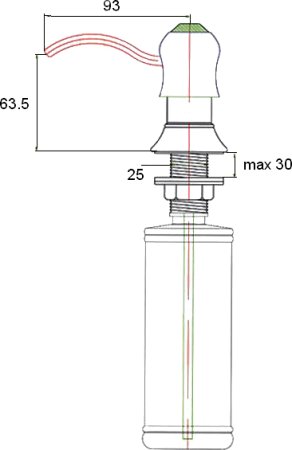 Дозатор Zorg ZR-26 бронза 