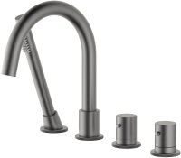 Смеситель на борт ванны с термостатом TIMO Saona 2330/18Y, черное золото