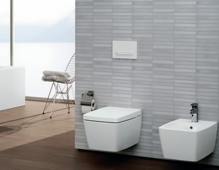 Унитаз подвесной VitrA Metropole 7672B003-1687 с бидеткой и встроенным смесителем 