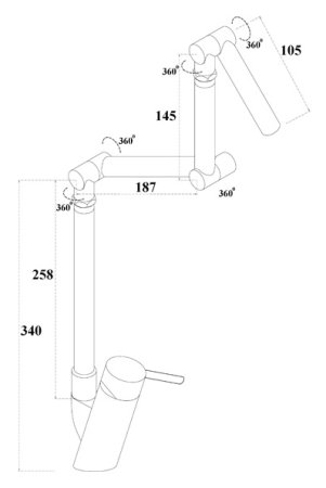 Смеситель Zorg Stone ZR 09 B для кухонной мойки 