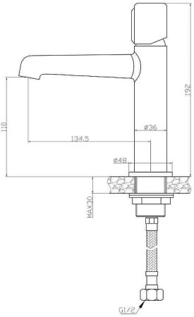 Смеситель для раковины BelBagno Uno UNO-LVM-ORO Золото 