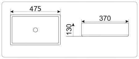 Раковина CeramaLux 9103 накладная 