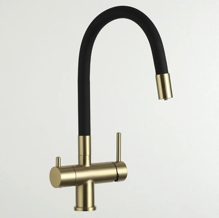 Смеситель для кухни Gappo G4398-33 Золотой сатин Черный 