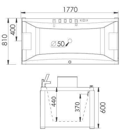 Акриловая ванна Gemy G9076 K 