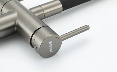 Смеситель для кухни Gappo G4398-39 Оружейная сталь Черный 