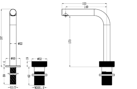 Смеситель для раковины автоматический на 2 отв. Boheme TECH Nikel Brush никель 