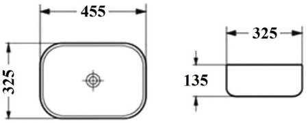 Раковина-чаша Bond 45 S54-450 Белая глянцевая 