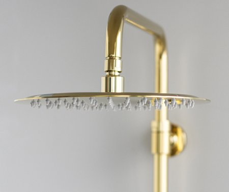 Душевая стойка WasserKRAFT Sauer 7100 A17101 со смесителем, глянцевое золото 