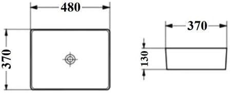 Раковина-чаша Bond 48 S54-480 Белая глянцевая 