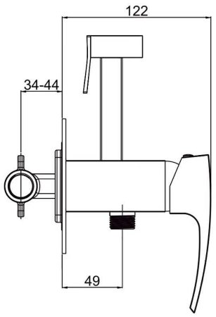 Гигиенический душ со смесителем Gappo G07-6 G7207-6 Черный матовый 