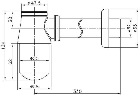 Сифон для раковины Frap F80 Хром 