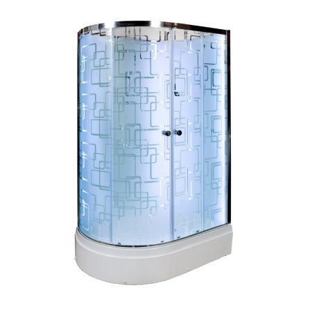 Душевая кабина Deto ЕМ2712 R N LED с гидромассажем 