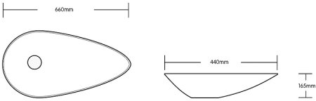 Раковина-чаша Ceruttispa 66 CR7030 СТ9581 Белая 