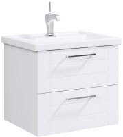 Тумба под раковину Aqwella Манчестер 60 MAN01062 подвесная Белый глянец