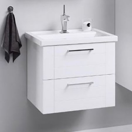 Тумба под раковину Aqwella Манчестер 60 MAN01062 подвесная Белый глянец 