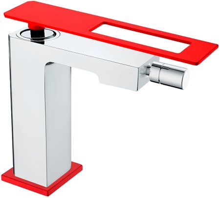 Смеситель для биде Boheme Q 146-CRR Хром Красный 
