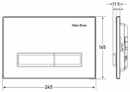 Клавиша смыва Allen Brau Fantasy 9.20004.20 Белая Никель браш 