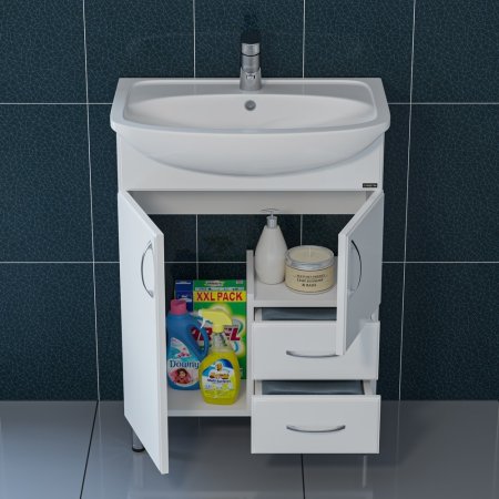 Тумба Санта Сити 60 2 ящика с умывальником Уют 60 