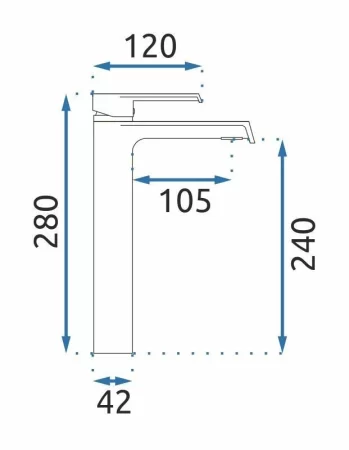 Смеситель для раковины без донного клапана Rea Hass REA-B9971 
