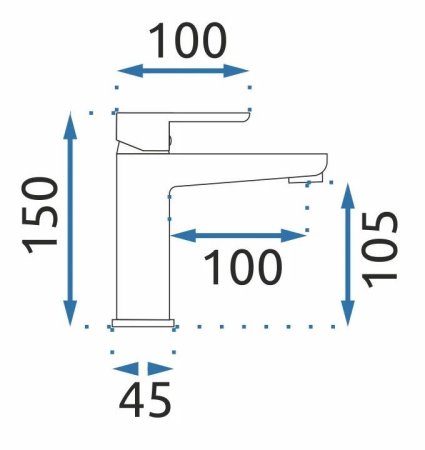 Смеситель для раковины без донного клапана Rea Orix REA-B5642 