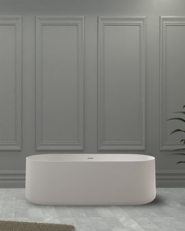 Ванна из искусственного камня ABBER Stein AS9607 белая матовая 