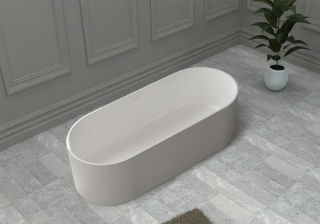 Ванна из искусственного камня ABBER Stein AS9607 белая матовая 