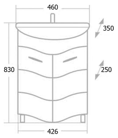 Тумба с раковиной Onika Лайн 45.11 