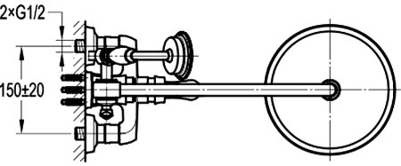 Душевая система Swedbe Terracotta Art 2570 с термостатом Терракота 