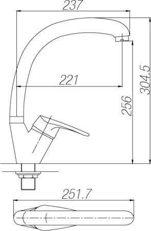 Смеситель для кухонной мойки Paulmark Schwan Swa212064 