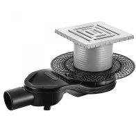 Душевой трап Berges Platz Uno 150x150 090170 с решеткой Хром матовый