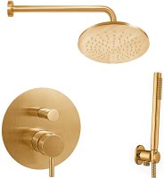 Душевая система Paffoni Light KITLIG015HGSP Золото медовое брашированное