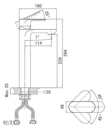 Смеситель D&K Durer Bayern DA1252001 для раковины 