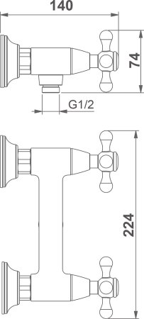 Смеситель D&K Hessen Hercules DA1423141 для душа 