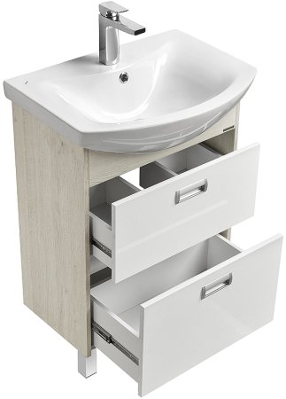 Тумба под раковину Aquaton Бекка PRO 60 1A196601BAC20 Белый Дуб сомерсет 