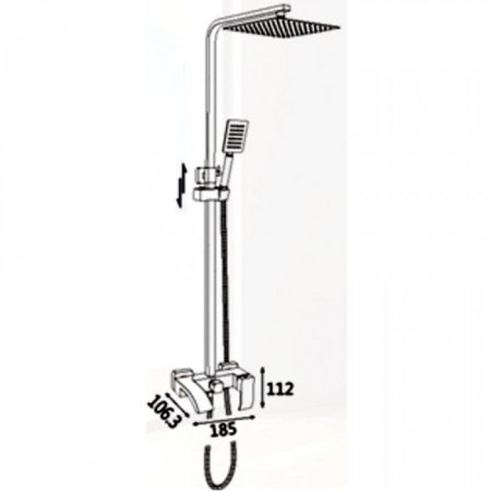 Душевая система ViEiR V303562 Сатин 