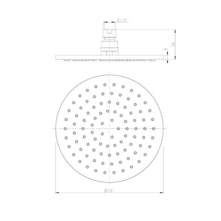 Верхний душ Omnires Slimline WG120BL черный 
