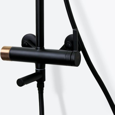 Душевая система Bronze de Luxe Avantgarde 2039RGB Черная Розовое золото 