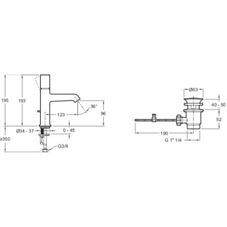 Смеситель для раковины Jacob Delafon Edgar E29845-CP 