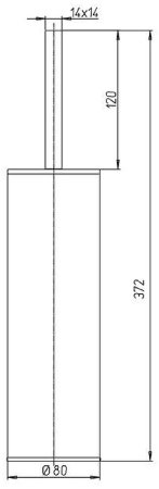 Ершик для унитаза Paini Dax-R 84CR061 Хром 