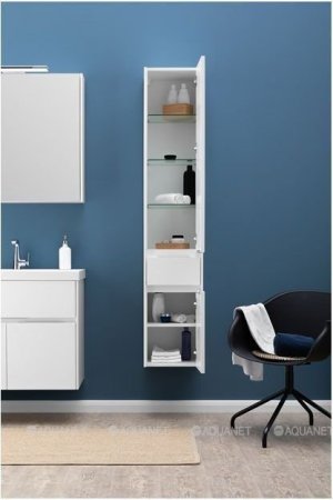 Шкаф-пенал для ванной Aquanet Латина 35 белый 