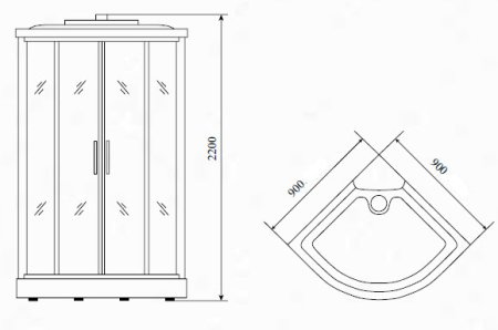 Душевая кабина Timo Standart T-1109 P 