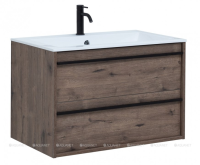 Тумба c раковиной Aquanet Lino 80 Дуб Веллингтон